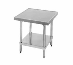 Equipment Stands Advance Tabco AG-MT-242 Stainless Steel Mixer Table With Galvanized Undershelf 24" X 24"