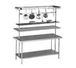 Work Table Pot/Utensil Racks Advance Tabco AUR-120 120" Adjustable Stainless Steel Utensil Rack