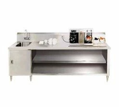 Beverage Tables Advance Tabco BEV-30-108L Beverage Table With Sink On Left - 108"