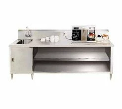Beverage Tables Advance Tabco BEV-30-72L Beverage Table With Left Hand Sink - 72"