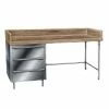 Wood Top Work Tables Advance Tabco BST-367 Wood Top Baker's Table With Stainless Steel Base And Drawers, 36" X 84" 1 Wood Top Work Tables Advance Tabco BST-367 Wood Top Baker's Table With Stainless Steel Base And Drawers, 36" X 84" -Advance Tabco Sales Store Advance Tabco BST 367 Bakers Top Work Table 36 quot x 84 quot 203311 large
