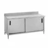 Stainless Steel Work Tables With Cabinet Advance Tabco CF-SS-2410M 120" X 24" Work Table With Cabinet Base, Sliding Doors, Backsplash And Midshelf 1 Stainless Steel Work Tables With Cabinet Advance Tabco CF-SS-2410M 120" X 24" Work Table With Cabinet Base, Sliding Doors, Backsplash And Midshelf -Advance Tabco Sales Store Advance Tabco CF SS 2410M 120 quot x 24 quot Work Table With Cabinet Base Sliding Doors Backsplash and Midshelf 204382 large