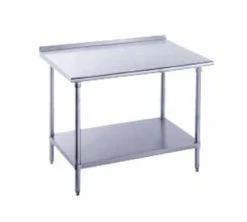 Stainless Steel Work Tables Advance Tabco FLG-366 Stainless Steel Work Table With 1-1/2" Backsplash And Undershelf 36" X 72"