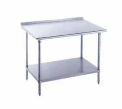 Stainless Steel Work Tables Advance Tabco FSS-366 Stainless Steel Work Table With 1-1/2" Backsplash And Undershelf 36" X 72"