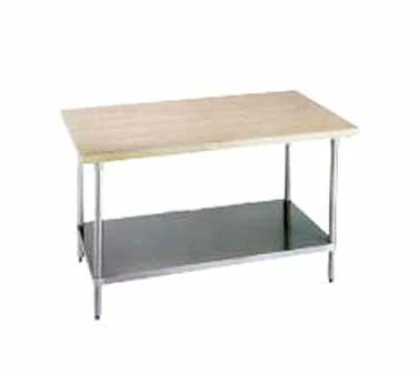 Wood Top Work Tables Advance Tabco H2S-243 Wood Top Work Table With Stainless Steel Base, 24" X 36" 3 Wood Top Work Tables Advance Tabco H2S-243 Wood Top Work Table With Stainless Steel Base, 24" X 36"