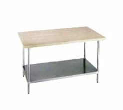 Wood Top Work Tables Advance Tabco H2S-305 Wood Top Work Table With Stainless Steel Base, 30" X 60"