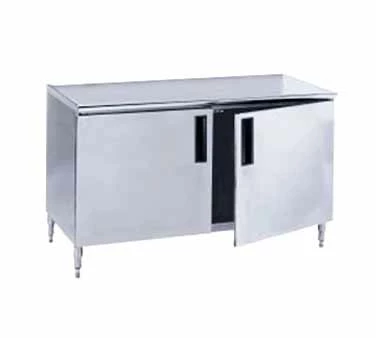 Stainless Steel Work Tables With Cabinet Advance Tabco HB-SS-304 48" X 30" Enclosed Base Work Table With Hinged Doors 3 Stainless Steel Work Tables With Cabinet Advance Tabco HB-SS-304 48" X 30" Enclosed Base Work Table With Hinged Doors