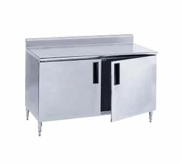 Stainless Steel Work Tables With Cabinet Advance Tabco HF-SS-305 60" X 30" Enclosed Base Work Table With Hinged Doors With 1-1/2" Backsplash 3 Stainless Steel Work Tables With Cabinet Advance Tabco HF-SS-305 60" X 30" Enclosed Base Work Table With Hinged Doors With 1-1/2" Backsplash