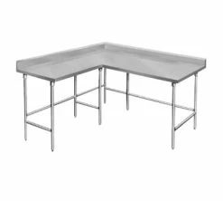 Stainless Steel Work Tables Advance Tabco KTMS-245 L-Shaped Corner Stainless Steel Work Table 24" X 60"