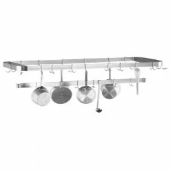 Work Table Pot/Utensil Racks Advance Tabco SCT-60 Stainless Steel Middle Mount Pot Rack / Utensil Rack 60"