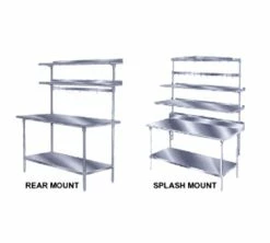 Work Table Pot/Utensil Racks Advance Tabco SWT-120 Stainless Steel Rear Or Splash Mount Pot Rack / Utensil Rack 120"