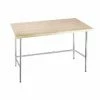 Wood Top Work Tables Advance Tabco TH2S-304 Wood Top Work Table With Stainless Steel Base, 30" X 48" -Advance Tabco Sales Store Advance Tabco TH2S 304 Wood Top Work Table with Stainless Steel Base 30 quot x 48 quot 203430 large