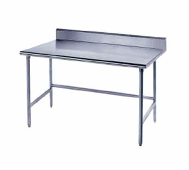 Stainless Steel Work Tables Advance Tabco TKMG-242 Stainless Steel Open Base Work Table With 5" Backsplash 24" X 24" 3 Stainless Steel Work Tables Advance Tabco TKMG-242 Stainless Steel Open Base Work Table With 5" Backsplash 24" X 24"