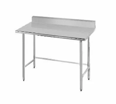 Stainless Steel Work Tables Advance Tabco TKMS-243 Stainless Steel Open Base Work Table With 5" Backsplash 24" X 36" 3 Stainless Steel Work Tables Advance Tabco TKMS-243 Stainless Steel Open Base Work Table With 5" Backsplash 24" X 36"