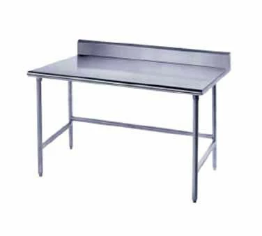 Stainless Steel Work Tables Advance Tabco TKSS-300 Open Base Stainless Steel Work Table With 5" Backsplash 30" X 30" 3 Stainless Steel Work Tables Advance Tabco TKSS-300 Open Base Stainless Steel Work Table With 5" Backsplash 30" X 30"