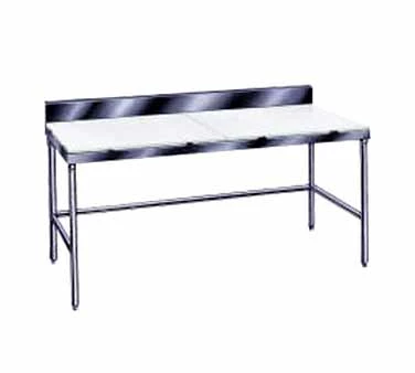 Poly Top Work Tables Advance Tabco TSPS-305 Poly Top Work Table With With 6" Backsplash And Open Base 30" X 60" 3 Poly Top Work Tables Advance Tabco TSPS-305 Poly Top Work Table With With 6" Backsplash And Open Base 30" X 60"
