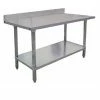 Omcan Food Machinery Stainless Steel Work Tables You May Also Need: -Advance Tabco Sales Store FMA 23800 EL Series 96 W x 24 D Work Table with Backsplash 37427 large