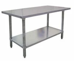 Omcan Food Machinery Stainless Steel Work Tables Omcan (FMA) 22069 Stainless Steel Work Table 84" W X 24" D