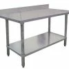 Omcan Food Machinery Stainless Steel Work Tables You May Also Need: -Advance Tabco Sales Store Food Machinery of America 22086 30 W x 30 D w 4 backsplash Work Table 41074 large